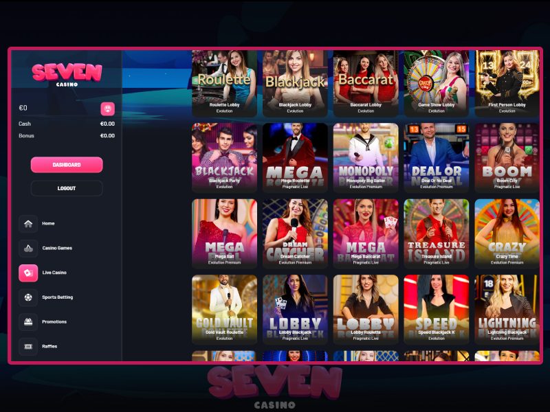 Juegos en vivo Seven Casino Juegos en vivo Seven Casino