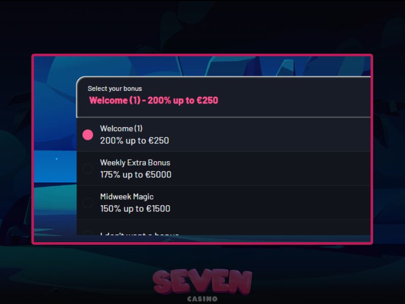 Notas importantes sobre los bonos de Seven Casino Notas importantes sobre los bonos de Seven Casino