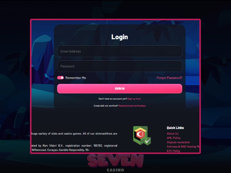 ¿Cómo iniciar sesión en Seven Casino? ¿Cómo iniciar sesión en Seven Casino?